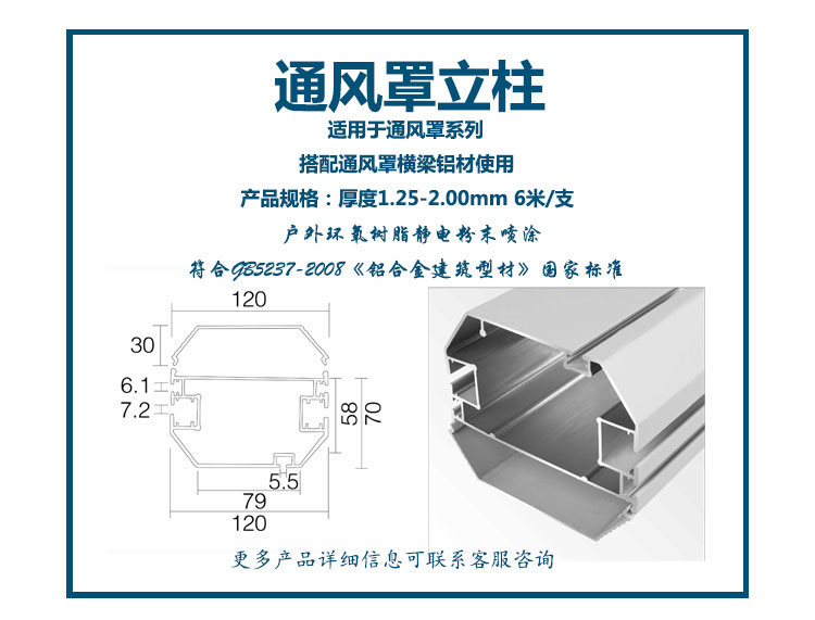 通風罩立柱